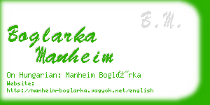 boglarka manheim business card